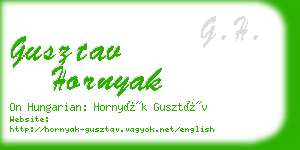 gusztav hornyak business card